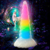 Creature Cocks Uni-Glow - Glow in Dark Rainbow 19.5 cm Unicorn Fantasy Dildo