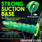 Creature Cocks Squirmer - Green 22.3 cm USB Rechargeable Thrusting Fantasy Dildo-AH417