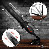 Master Series Ultimate Power Pounder - Black 30 cm USB Rechargeable Thrusting Vibrator-AH606