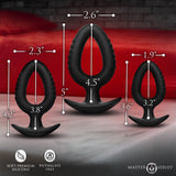 Master Series Pop Plugs - Black Anal Plug Trainer Set - Set of 3 Sizes