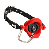 Master Series Plugged - Red Lips Silicone Feeding Mouth Gag