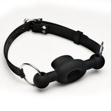 Master Series Forced - Black Silicone Feeding Mouth Gag