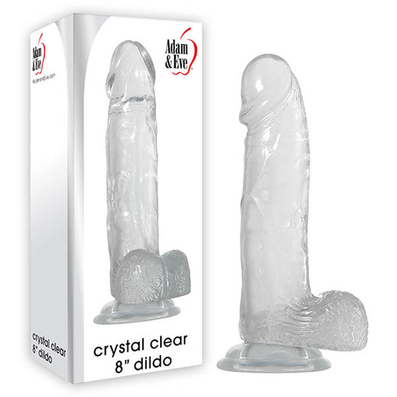 Adam & Eve Crystal Clear 8 Dildo - Clear 20.3 cm (8) Dong-B753 2400