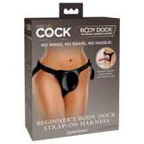 King Cock Elite Beginners Body Dock Strap-On Harness - Black Adjustable Strap-On Harness (No probe included)-BD101-23