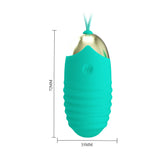 Party Up IAN Remote Egg - Teal - Teal USB Rechargeable Vibrating Egg with Wireless Remote-BI-014362W-3A4-PU