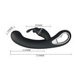 Party Up COLIN Rabbit Vibe - Black - Black 21 cm USB Rechargeable Rabbit Vibrator-BI-014420-1-PU