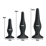 Party Up JERRY Butt Plug Set - Black Butt Plugs - Set of 3 Sizes-BI-014456H-PU