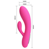 Party Up CLARE Flexible Vibe - Pink - Pink 16.9 cm USB Rechargeable Rabbit Vibrator-BI-014495-3-PU