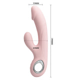Party Up DAVE Rabbit Vibe - Pink - Pink 19 cm USB Rechargeable Rabbit Vibrator-BI-014513-1-PU