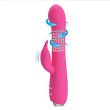 Party Up ERIC Rotating Beads Vibrator - Pink - Pink 20.5 cm USB Rechargeable Rabbit Vibrator with Rotating Bead Shaft-BI-014692-1-PU