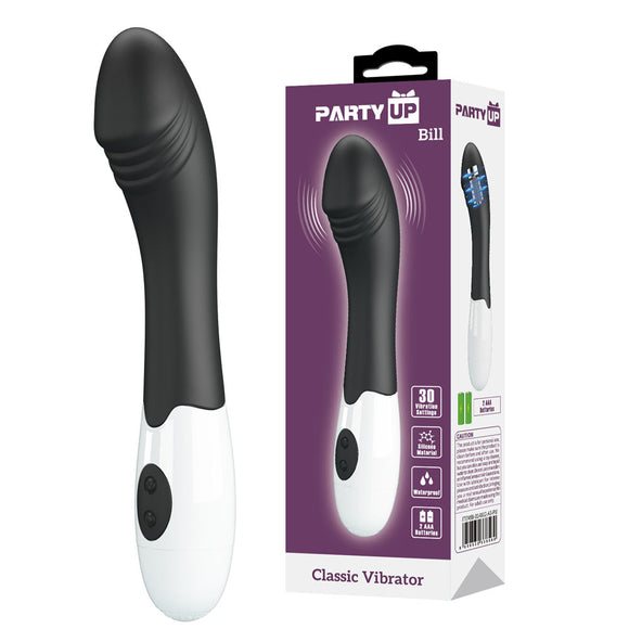 Party Up BILL Classic Vibe - Black - Black 19 cm Vibrator-BI-014812-A3-PU