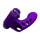 Party Up MIKE Finger Vibe - Purple - Purple Vibrating Finger Vibrator-BI-014836-1-PU