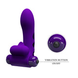 Party Up MIKE Finger Vibe - Purple - Purple Vibrating Finger Vibrator-BI-014836-1-PU
