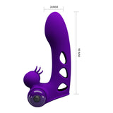 Party Up MIKE Finger Vibe - Purple - Purple Vibrating Finger Vibrator-BI-014836-1-PU