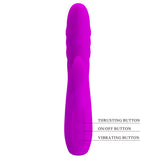 Party Up BOB Thrusting Vibe - Purple - Purple 25 cm USB Rechargeable Thrusting Rabbit Vibrator-BI-014863-PU