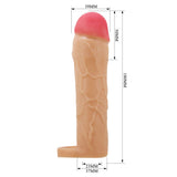 Party Up PATRICK 2 Inch Extender Sleeve - Flesh 2 Inch Penis Extender Sleeve with Ball Strap