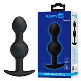 Party Up JAMES Anal Bead Plug - Black 10.4 cm Beaded Butt Plug-BI-040034-PU