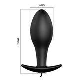 Party Up JASON Vibrating Anal Plug - Black 8.5 cm Vibrating Butt Plug with Remote-BI-040038-PU