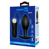 Party Up JASON Vibrating Anal Plug - Black 8.5 cm Vibrating Butt Plug with Remote-BI-040038-PU