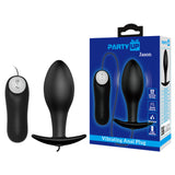 Party Up JASON Vibrating Anal Plug - Black 8.5 cm Vibrating Butt Plug with Remote-BI-040038-PU