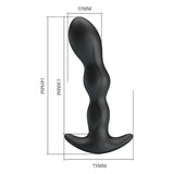 Party Up JIM Vibrating Plug - Black 14.5 cm USB Rechargeable Vibrating Butt Plug-BI-040068-PU
