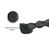 Party Up JIM Vibrating Plug - Black 14.5 cm USB Rechargeable Vibrating Butt Plug-BI-040068-PU