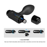 Party Up KEN Vibrating Butt Plug - Black 8.6 cm Vibrating Butt Plug