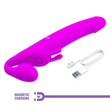 Party Up OLIVER Strapless Strap-On - Purple 28.3 cm USB Rechargeable Strapless Strap-On-BI-040171-PU