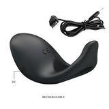Party Up KING Rechargeable Cock Ring - Black USB Rechargeable Cock Ring
