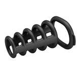 Party Up KIM Cock Cage - Black Cock Ring Cage-BI-210225-PU