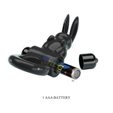 Party Up LEO Vibrating Cock Ring - Black Vibrating Cock Ring
