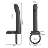 Party Up MARTIN Double Penetrator - Black Cock & Ball Rings with Double Penetrator-BI-210332-PU