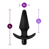 Anal Adventures Platinum Vibrating Plug - Black 12.7 cm (5) Vibrating Butt Plug-BL-10595