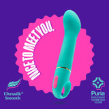 Aria Flirty AF - Teal 16.5 cm Vibrator-BL-21922