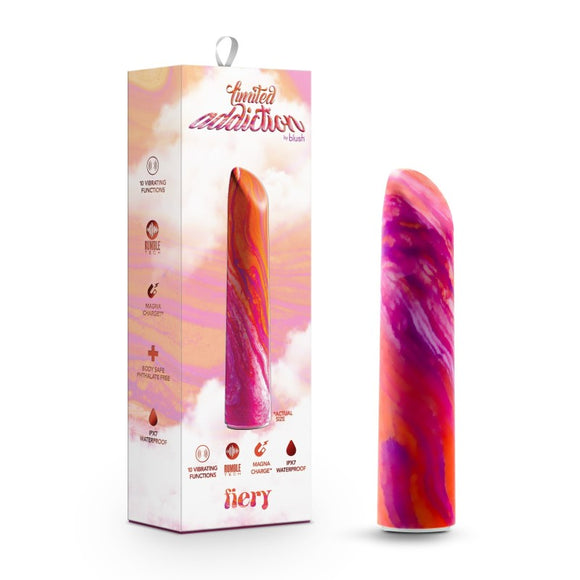 Limited Addiction Fiery - Power Vibe - Coral 10.2 cm USB Rechargeable Bullet-BL-27518