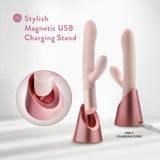 Blush - Fraya - Pink - Pink 24.1 cm USB Rechargeable Thrusting Rabbit Vibrator-BL-42601