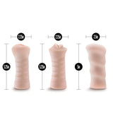 M For Men 3-Pack Self-Lubricating Vibrating Strokers - Flesh Vibrating Strokers - 3 Pack