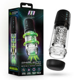 M For Men - Whirlwind Pro - Clear USB Rechargeable Rotating & Sucking Auto Stroker-BL-87605