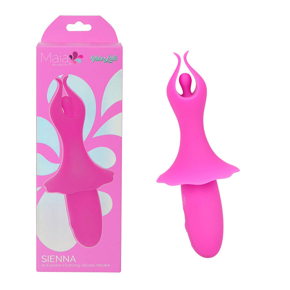 Maia SIENNA - Pink - Pink 15.2 cm USB Rechargeable Fluttering Bullet-BO-25-01-PINK