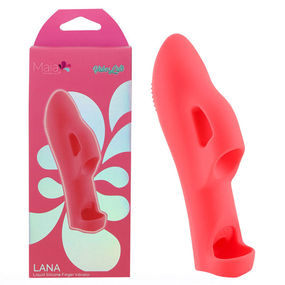 Maia LANA - Red - Red USB Rechargeable Finger Stimulator-BO-25-09-RED
