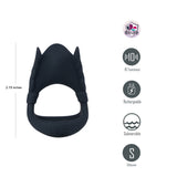 Maia ROCKY - Black - Black USB Rechargeable Vibrating Cock & Balls Ring