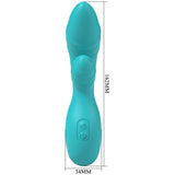 Party Up DALIDA - Teal - Teal 16.2 cm USB Rechargeable Rabbit Vibrator-BP-W00002-1
