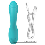 Party Up DALIDA - Teal - Teal 16.2 cm USB Rechargeable Rabbit Vibrator-BP-W00002-1
