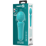 Party Up DUUNA - Teal - Teal 16.9 cm USB Rechargeable Massage Wand-BP-W00003-1
