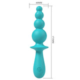 Party Up EVAJANE - Teal - Teal 17.1 cm USB Rechargeable Beaded Vibrator-BP-W00004-1