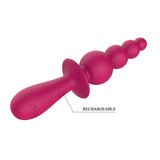 Party Up EVAJANE - Pink - Pink 17.1 cm USB Rechargeable Beaded Vibrator-BP-W00004