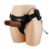 Party Up NELSON Vibrating Strap-On - Brown 17.5 cm Vibrating Hollow Strap-On-BW-022096Z-PU