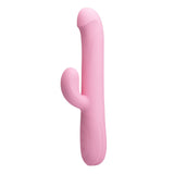 Party Up DEAN Wavy Rotation Vibe - Pink - Pink 23.8 cm USB Rechargeable Rotating Rabbit Vibrator-BW-069004-PU
