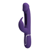 Party Up DAVID Swinging Vibe - Purple - Purple 23.2 cm USB Rechargeable Rabbit Vibrator with Flicking Arm-BW-500025-2-PU