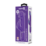 Party Up DAVID Swinging Vibe - Purple - Purple 23.2 cm USB Rechargeable Rabbit Vibrator with Flicking Arm-BW-500025-2-PU